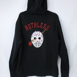 DGK Fierce Ruthless Black Jason Embroidered SK8R Pullover Hoodie Size X-Large